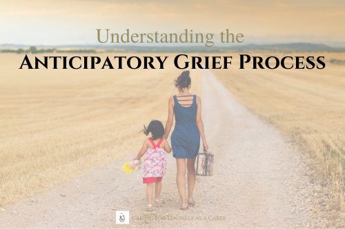 Understanding the grief process - a mom and her daughter walking along a empty gravel road between harvested wheat field