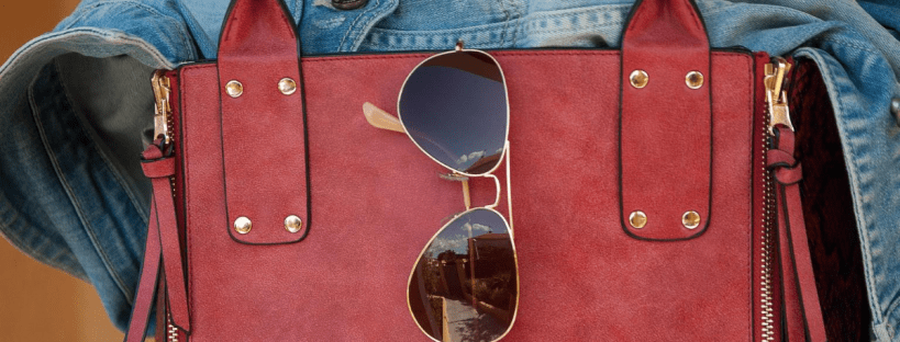 Caring for a special needs child: A go-bag with lady's jacket and sunglasses